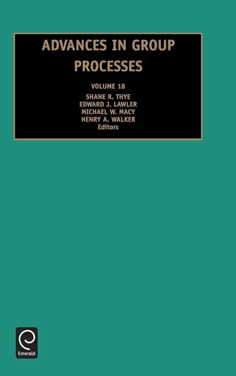 Cover of Advances in Group Processes