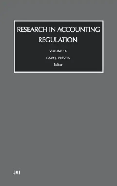 Cover of Research in Accounting Regulation