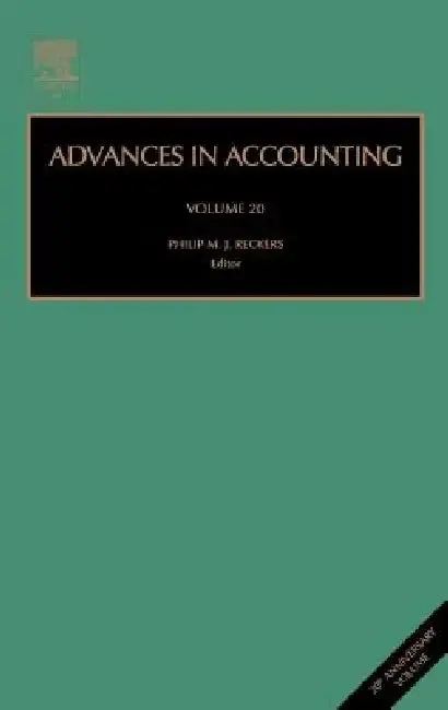 Cover of Advances in Accounting