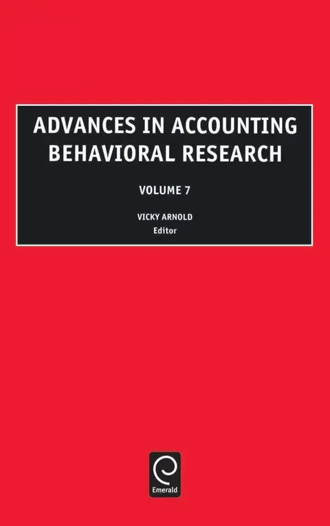 Cover of Advances in Accounting Behavioral Research
