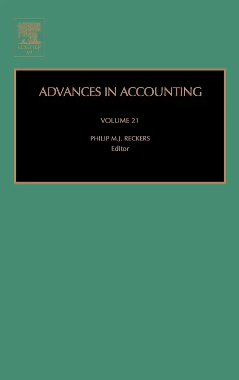 Cover of Advances in Accounting