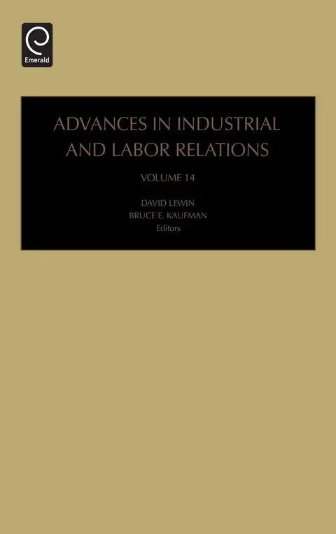 Cover of Advances in Industrial and Labor Relations