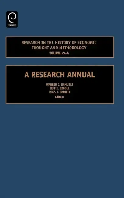 Cover of Research in the History of Economic Thought and Methodology