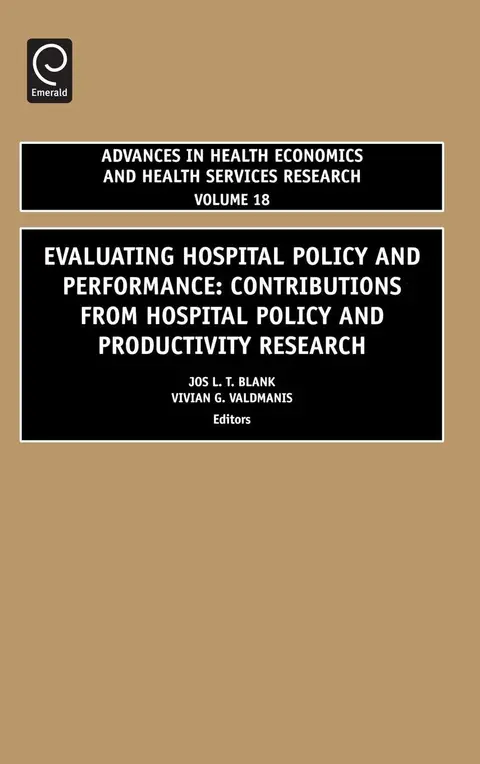 Cover of Evaluating Hospital Policy and Performance