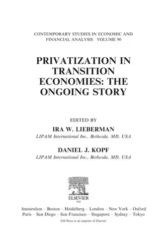 Cover of Privatization in Transition Economies