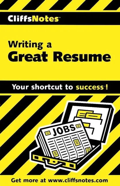 Cover of CliffsNotesTM Writing a Great Resume