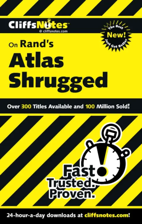 Cover of Cliffsnotes on Rand's Atlas Shrugged