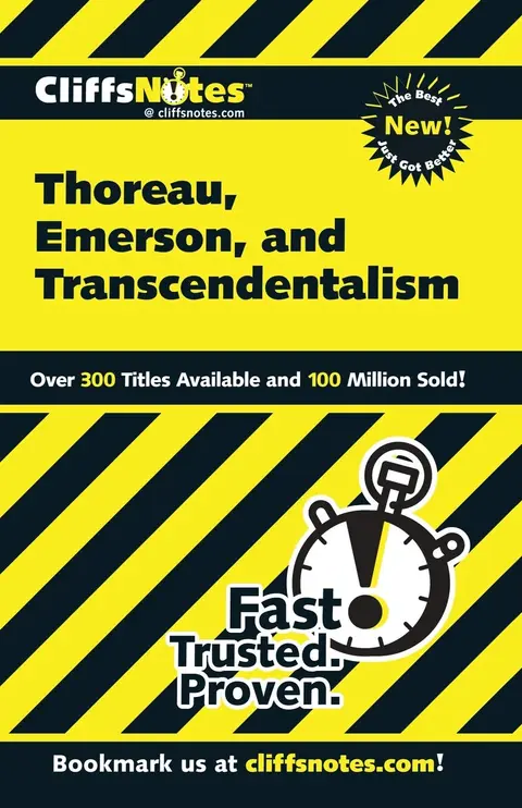 Cover of Cliffsnotes Thoreau, Emerson, and Transcendentalism