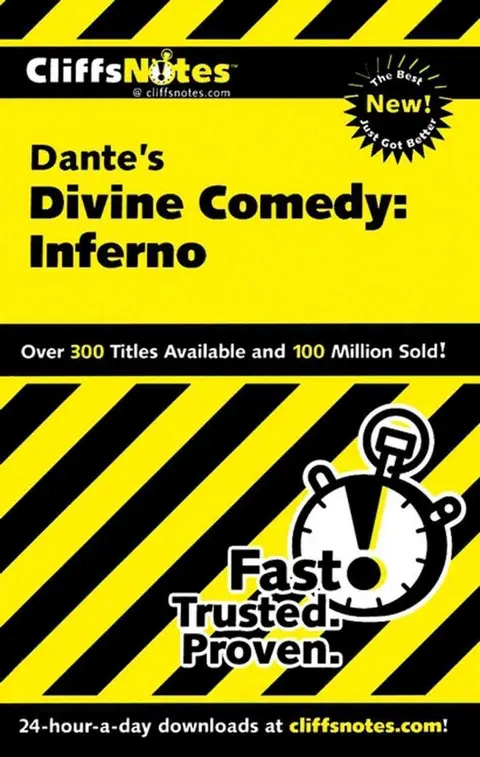 Cover of Cliffsnotes on Dante's Divine Comedy - Inferno