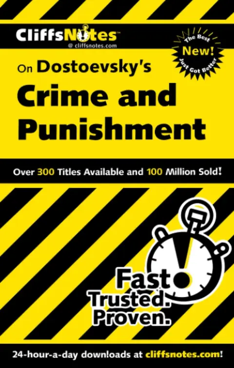 Cover of Cliffsnotes on Dostoevsky's Crime and Punishment