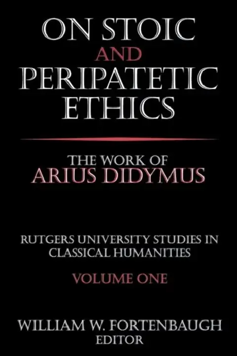 Cover of On Stoic and Peripatetic Ethics