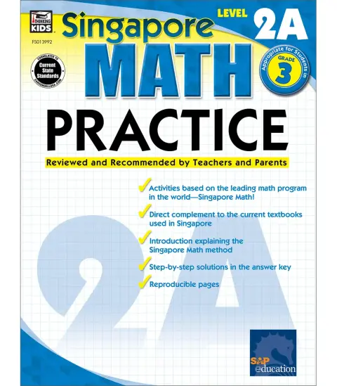 Cover of Singapore Math Practice, Level 2A Grade 3