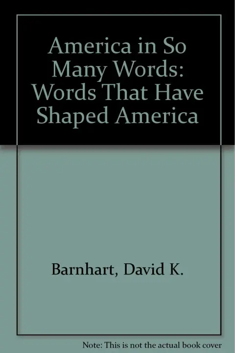 Cover of America in So Many Words