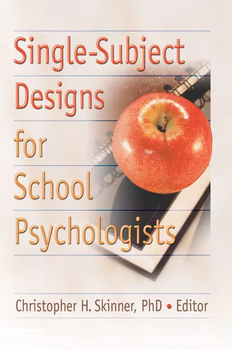 Cover of Single-Subject Designs for School Psychologists