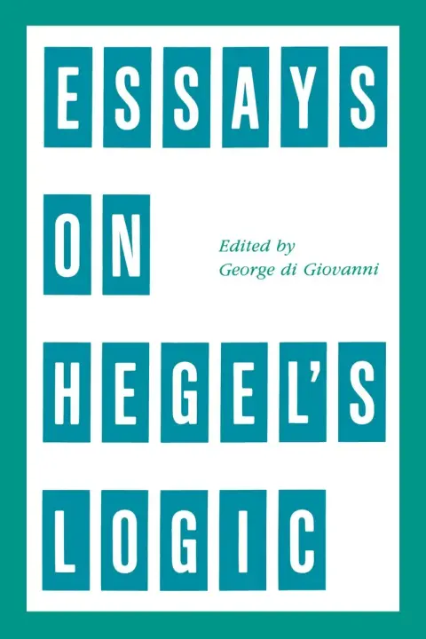 Cover of Essays on Hegel's Logic