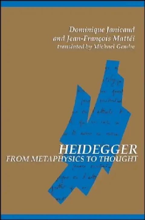 Cover of Heidegger from Metaphysics to Thought