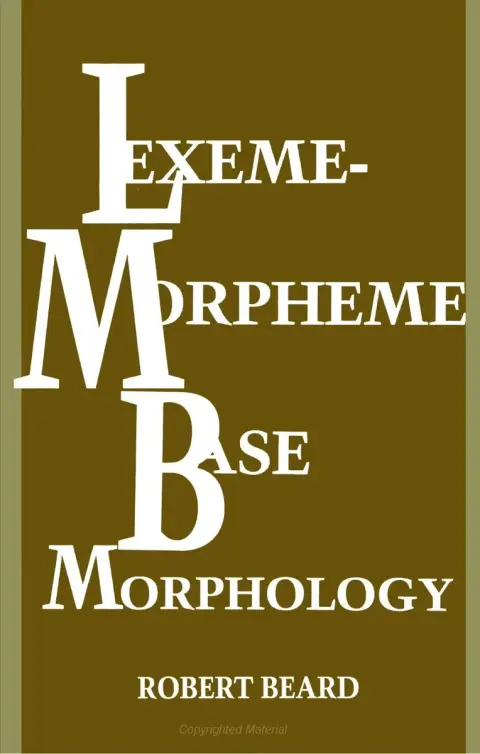 Cover of Lexeme-Morpheme Base Morphology