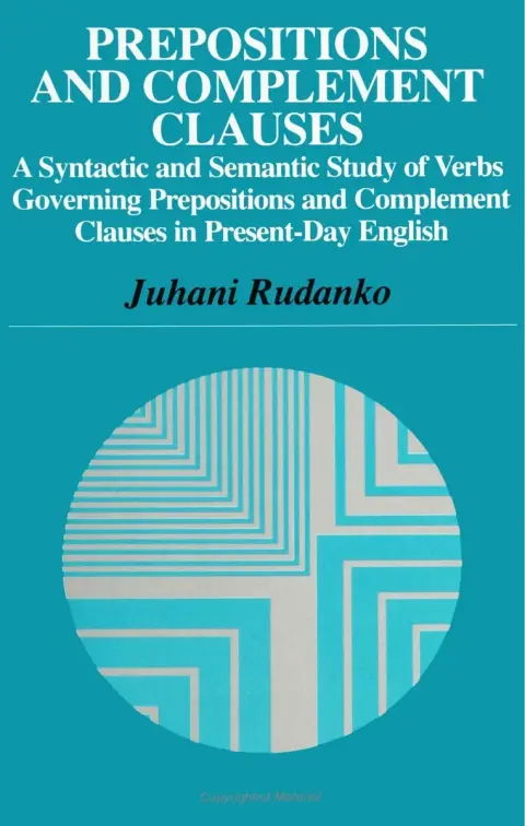 Cover of Prepositions and Complement Clauses