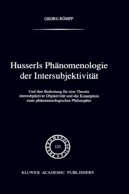 Cover of Husserls Phänomenologie Der Intersubjektivität