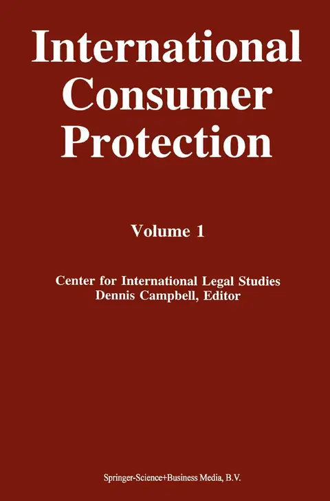 Cover of International Consumer Protection