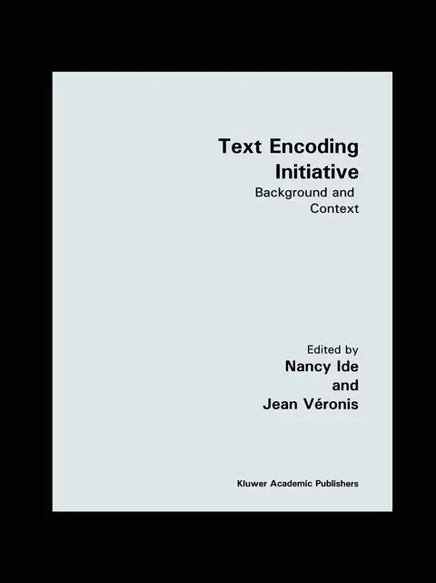 Cover of Text Encoding Initiative