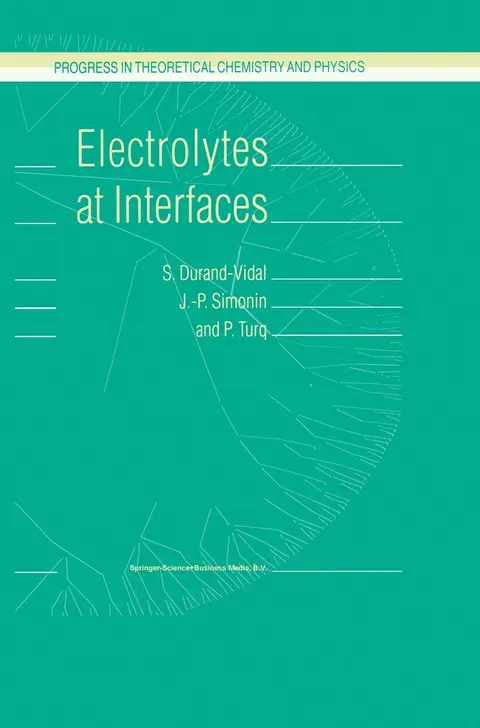 Cover of Electrolytes at Interfaces
