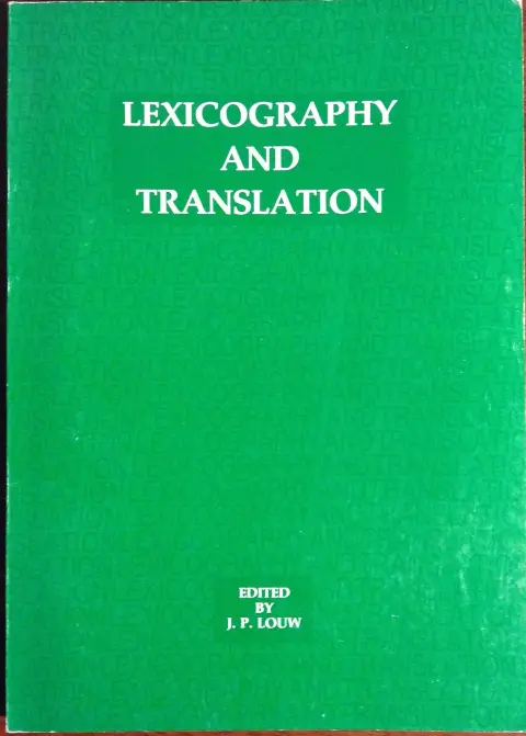 Cover of Lexicography and Translation
