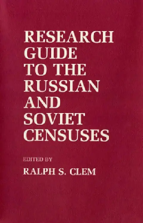Cover of Research Guide to the Russian and Soviet Censuses