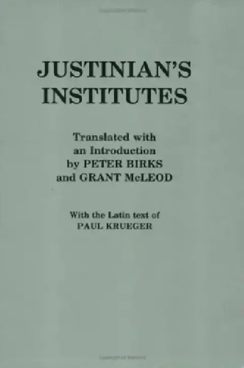 Cover of Justinian's "Institutes"