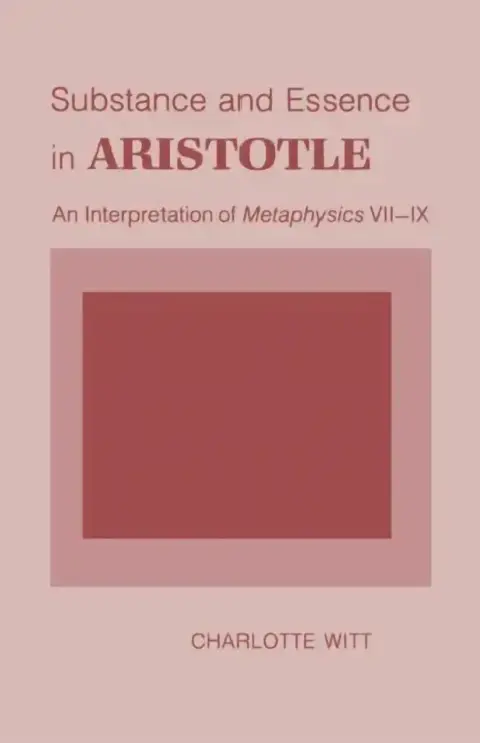 Cover of Substance and Essence in Aristotle
