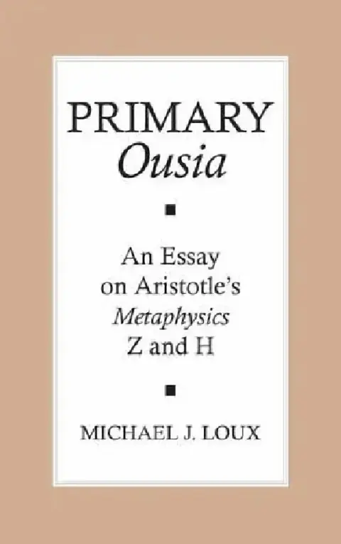 Cover of Primary "ousia"