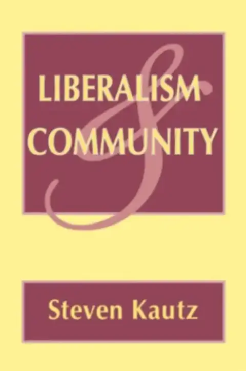 Cover of Liberalism and Community