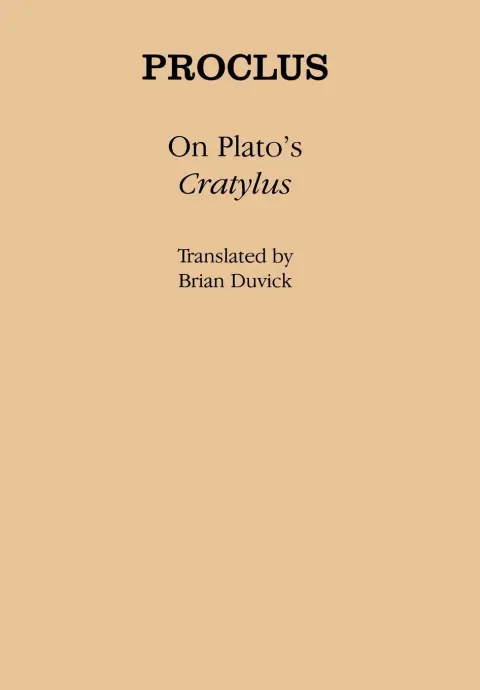 Cover of On Plato's Cratylus