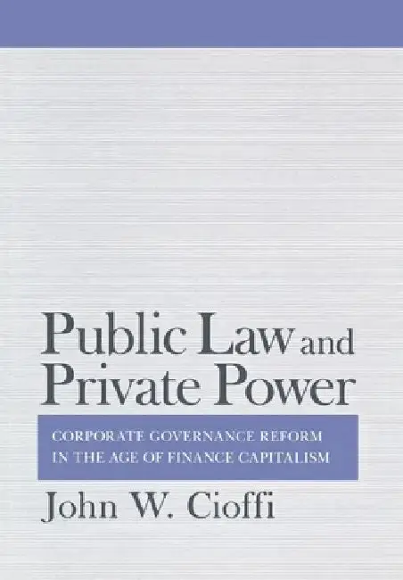 Cover of Public Law and Private Power