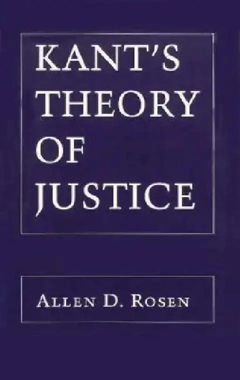 Cover of Kant's Theory of Justice