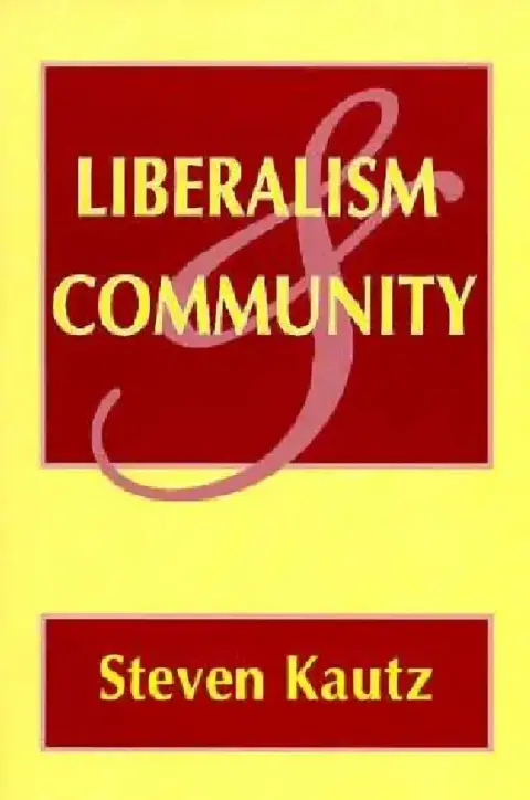 Cover of Liberalism and Community