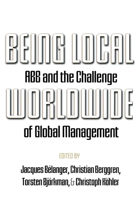 Cover of Being Local Worldwide