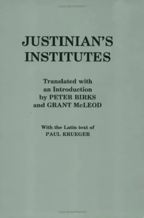 Cover of Justinian's "Institutes"