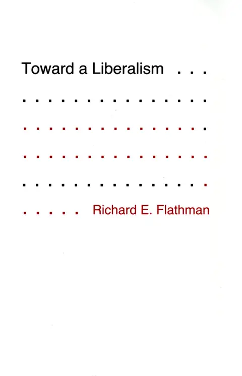 Cover of Toward a Liberalism