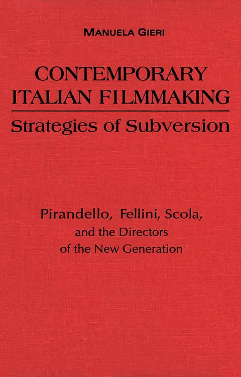 Cover of Contemporary Italian Filmmaking