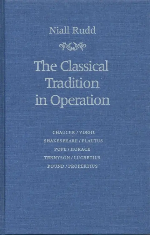 Cover of The Classical Tradition in Operation