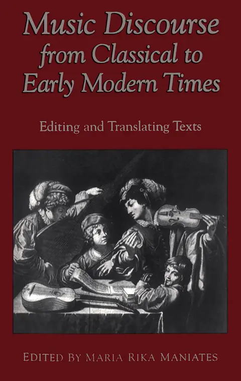 Cover of Music Discourse from Classical to Early Modern Times