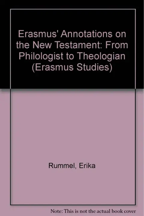 Cover of Erasmus' "Annotations on the New Testament"