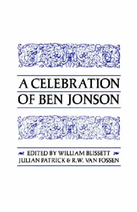 Cover of A Celebration of Ben Jonson