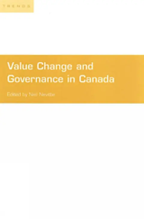 Cover of Value Change and Governance in Canada
