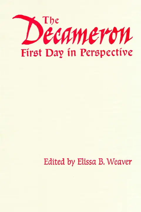 Cover of The Decameron First Day in Perspective (1)