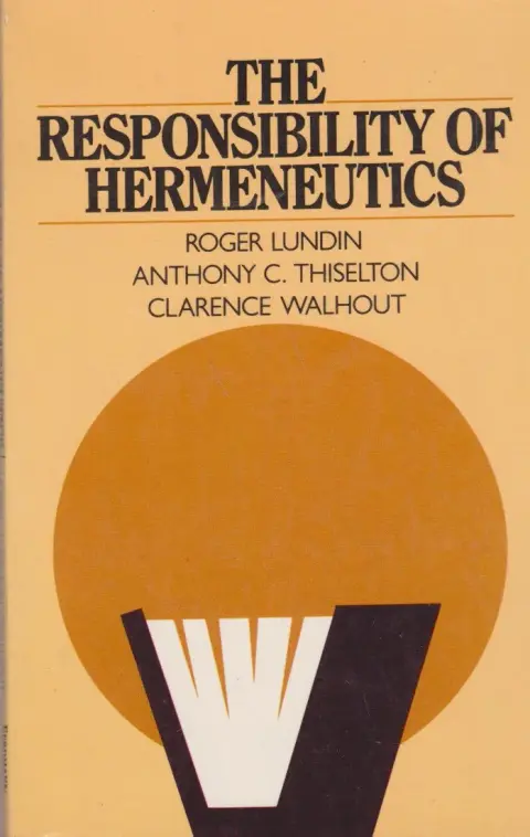 Cover of Responsibility of Hermeneutics