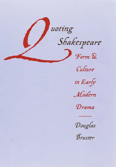 Cover of Quoting Shakespeare
