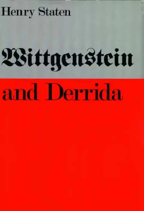 Cover of Wittgenstein and Derrida