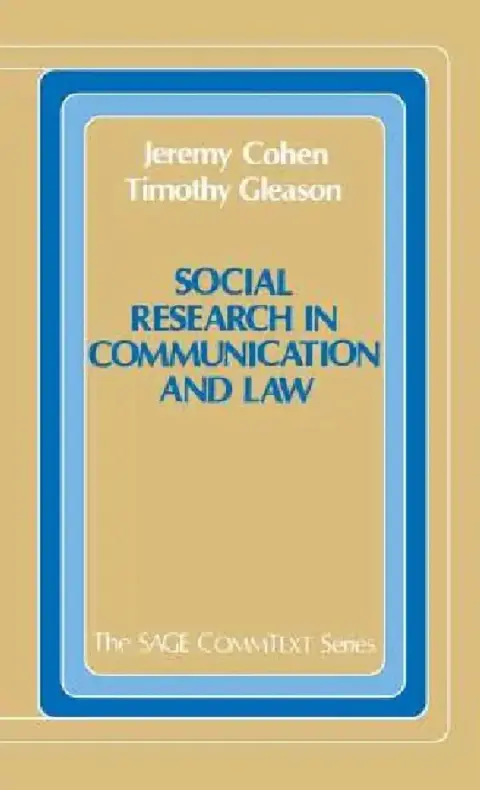 Cover of Social Research in Communication and Law